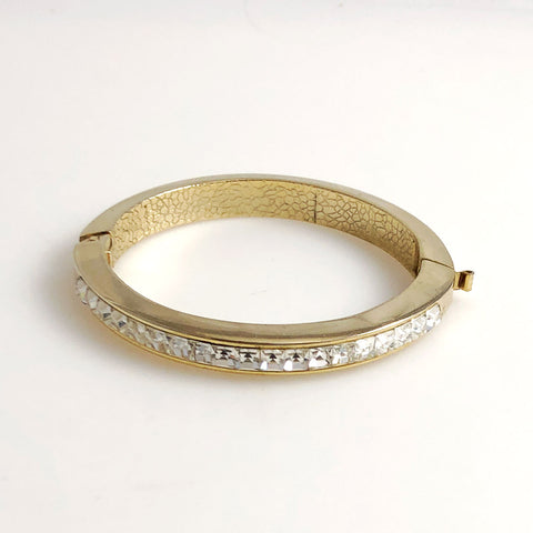 vintage rhinestone bangle braceletRhinestone Hinged Bangle Bracelet Vintage