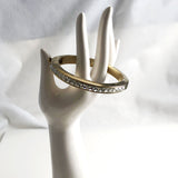 Rhinestone Hinged Bangle Bracelet Vintage