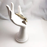 Rhinestone Hinged Bangle Bracelet Vintage