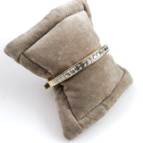 Rhinestone Hinged Bangle Bracelet Vintage