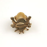 Rhinestone Lady Bug Brooch gold