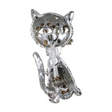 Rhinestone Cat Brooch Vintage