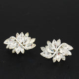 Rhinestone Clip On Earrings 1950's