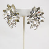 Rhinestone Clip On Earrings 1950's
