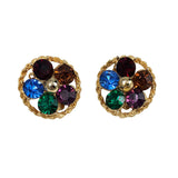 Vintage rhinestone clip on earrings