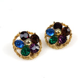 Vintage rhinestone clip on earrings