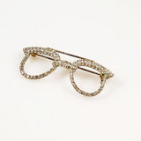 Rhinestone Eye Glasses Brooch Vintage