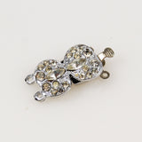 Vintage rhinestone silver clasp