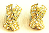 Rhinestone Criss Cross "X" Earrings