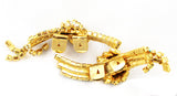 Back of Gold Rhinestone Shoe Clips 1950's