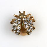 Rhinestone Lady Bug Brooch