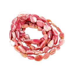 Rhodochrosite Gemstone Oval Beads Strand