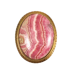 Rhodochrosite Pin and Pendant Vintage