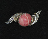 Native American Sterling & Rhodochrosite Pin 