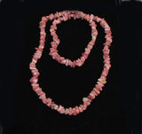 Rhodochrosite Gemstone Chip Bead Necklace
