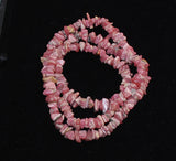 Rhodochrosite Gemstone Chip Bead Necklace