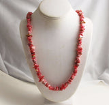 Rhodochrosite Gemstone Chip Bead Necklace