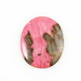 Pink Rhodonite Gemstone Oval Cabochon 38mm