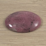 Rhodonite Gemstone Oval Cabochons 30mm