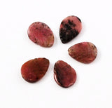 Rhodonite Gemstone Carved Leaf Beads