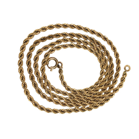 Gold Filled Rope Chain Necklace