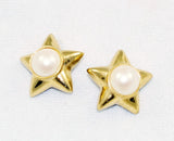 Richelieu Gold Star Earrings Signed