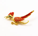 Roadrunner Rhinestone Brooch Vintage