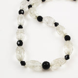 Art Deco Carved Rock Crystal Quartz Beaded Necklace