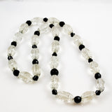 Art Deco Carved Rock Crystal Quartz Necklace