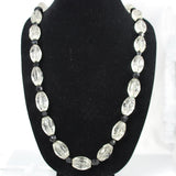 Rock quartz crystal necklace