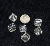 Genuine Rock Quartz Crystal Cube Beads