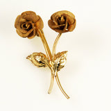 Gold Filled Rose Pin by  Rolyn Vintage