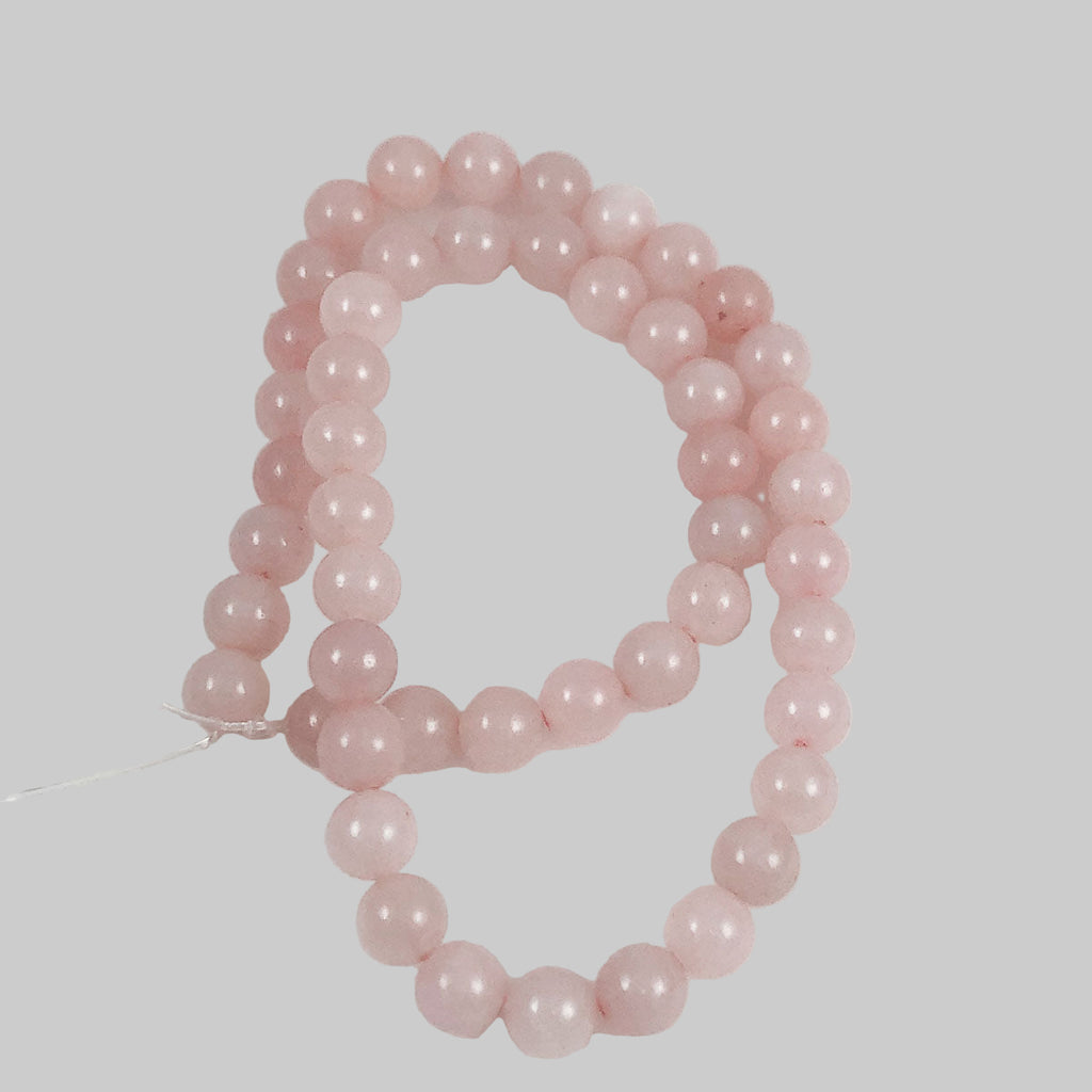 rose quartz round beads