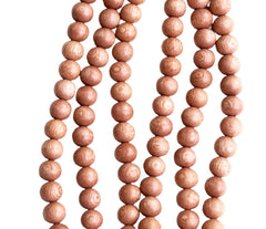 Rosewood Round Wood Bead Strands Natural