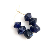 Antique Blue Glass Bicone Trade Beads