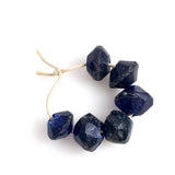 Antique European Blue Glass Bicone Trade Beads