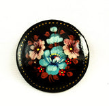 Russian Hand painted Brooch Vintage