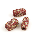 Antique Brick Red Fried Egg African Trade Beads