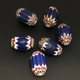 Large blue chevron trade beads