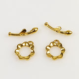 Gold vermeil toggle clasp