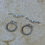 Sterling Double Strand Toggle Clasps by Saki