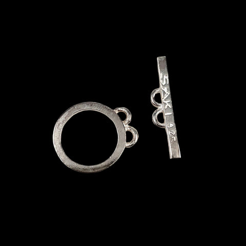 Sterling Double Strand Toggle Clasps by Saki