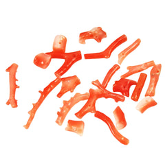 Salmon Pink Coral Branch Beads Rare Natural (12)