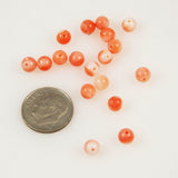 Salmon Pink Coral Beads Rounds 