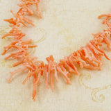 Salmon Pink Branch Coral Necklace