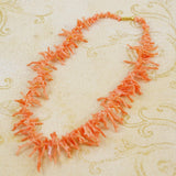 Salmon Pink Branch Coral Necklace