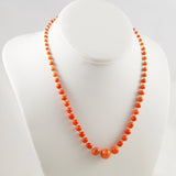 Antique Salmon Coral Necklace Victorian