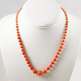 Antique Salmon Coral Necklace Victorian