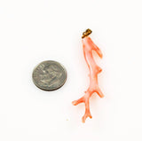 Vintage Italian Pink Branch Coral Pendant