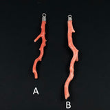 Salmon Pink Coral & Sterling Pendants 